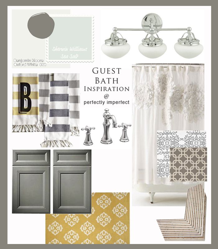 Guest Bathroom Inspiration Board & Design Plan