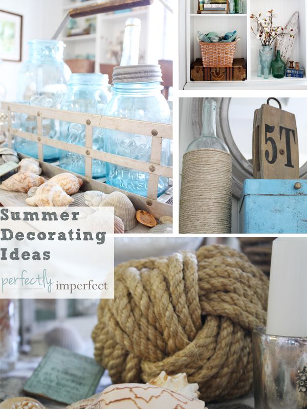 Summer decorating Ideas | Coastal Decor | Perfectly Imperfect Blog