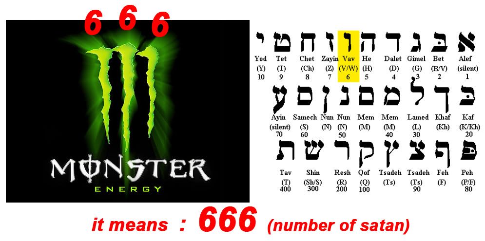 Monster energy tambien y el 111 es q los tienen es frente las personas ...