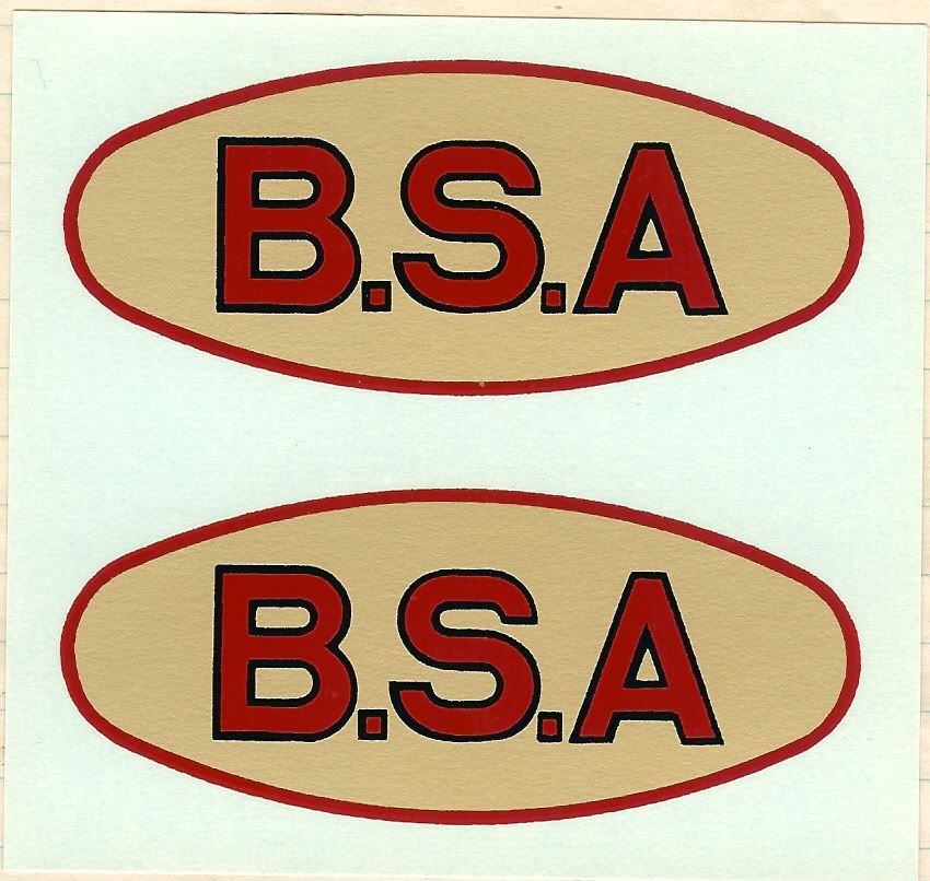 BSA wm20 tank badges