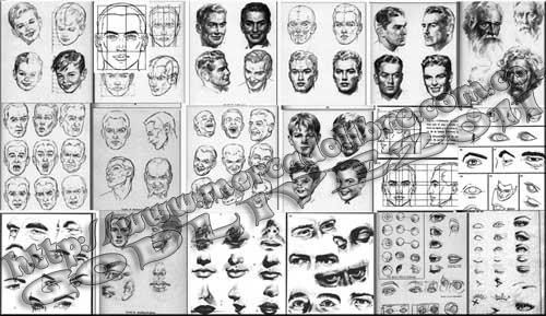 aprende a dibujar pefiles rostros caras hombres niños