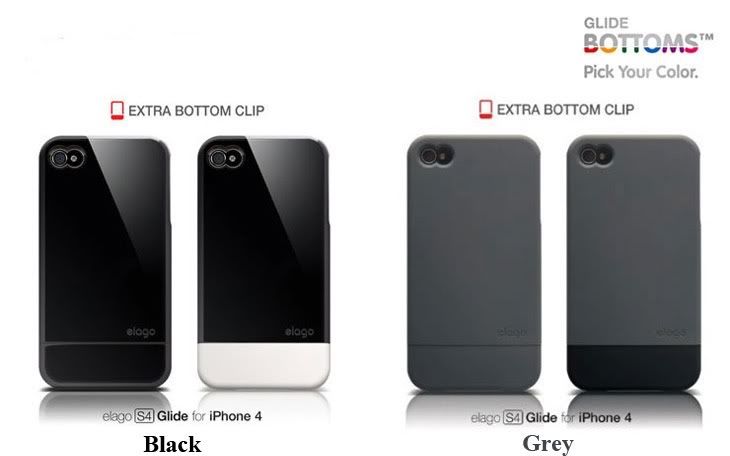 elago S4 Glide Bottoms iPhone 4 Case - Slim Hard Back Snap-on Slider Cases elago S4 Glide Bottoms iPhone 4 Case - Slim Hard Back Snap-on Slider Cases