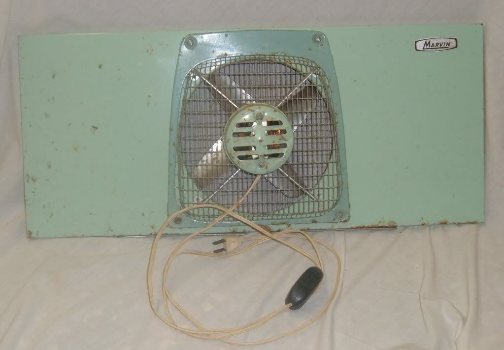 Vintage Green Metal Window Fan eBay