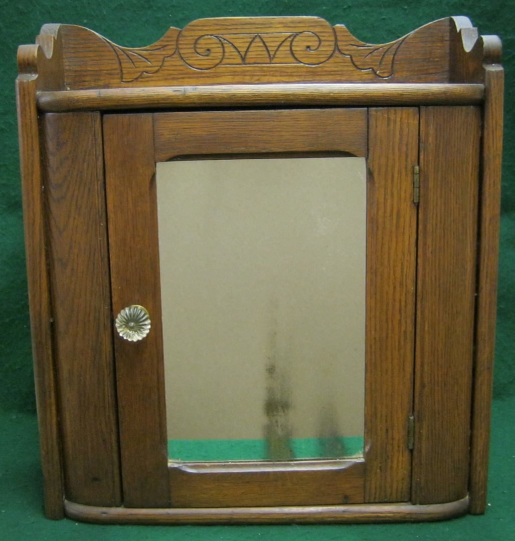 Vintage Oak Medicine Chest Antique 189913 eBay