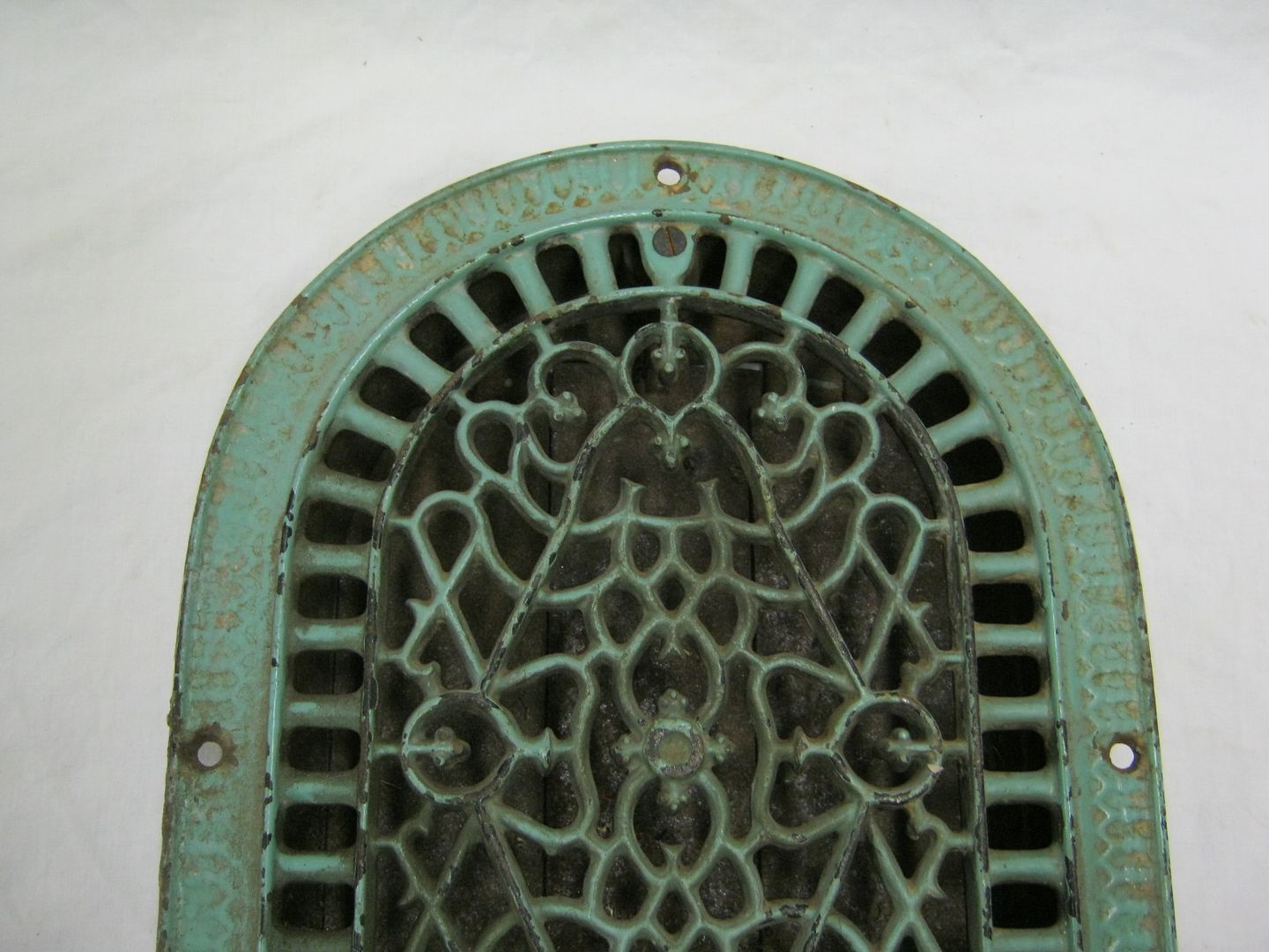 Antique Arch Top Dome Cast Iron Heat Grate Wall Register Vent 14" X 10