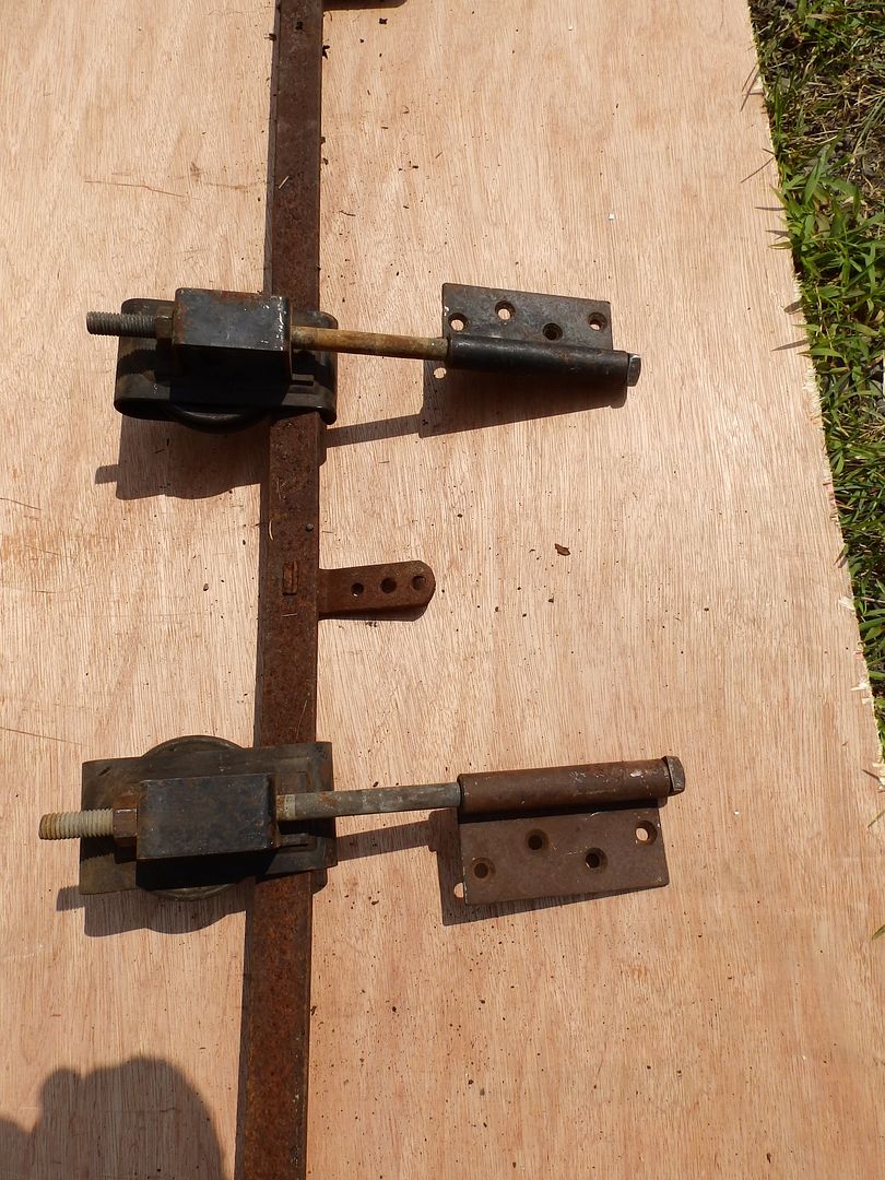Antique Adjustable Barn Garage Door Rollers Pulleys Sliders Old Vintage