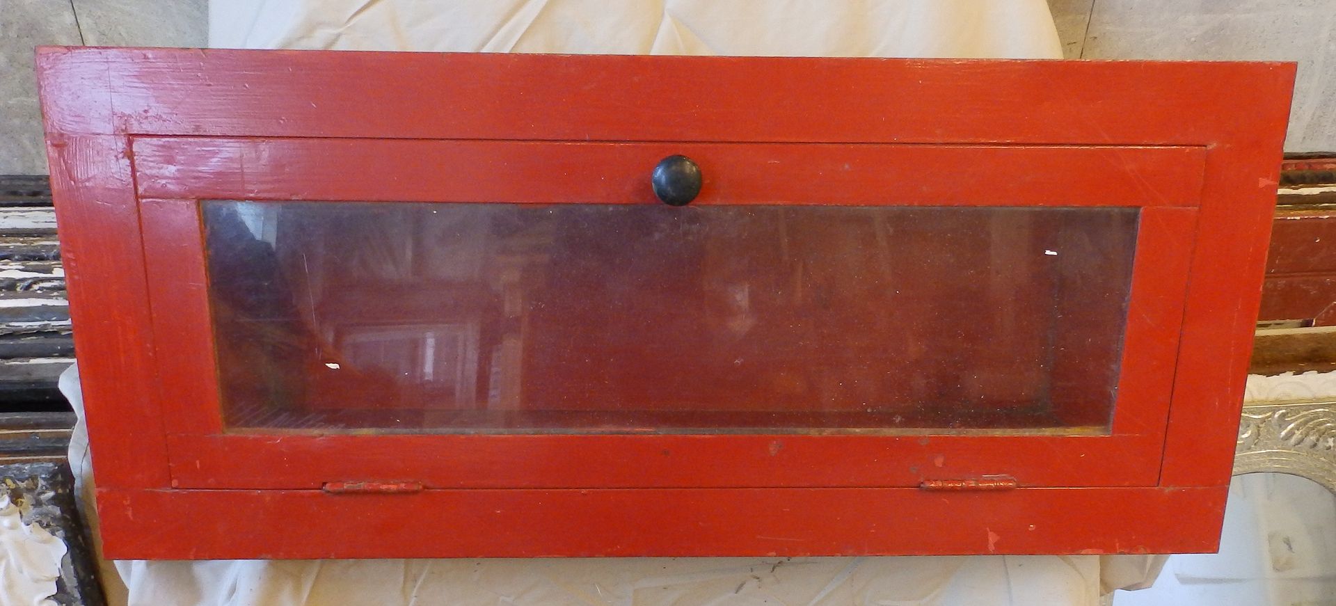 Vintage Steel Recessed Horizontal Shelf Medicine Steampunk Old