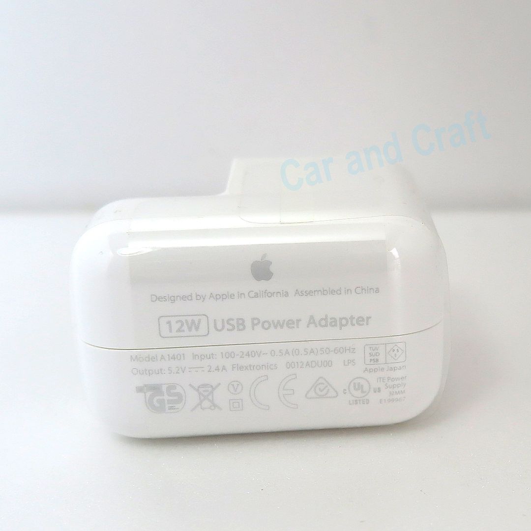 Genuine Apple iPad 3 4 Air Mini US Charger Adapter A1401 12W Original