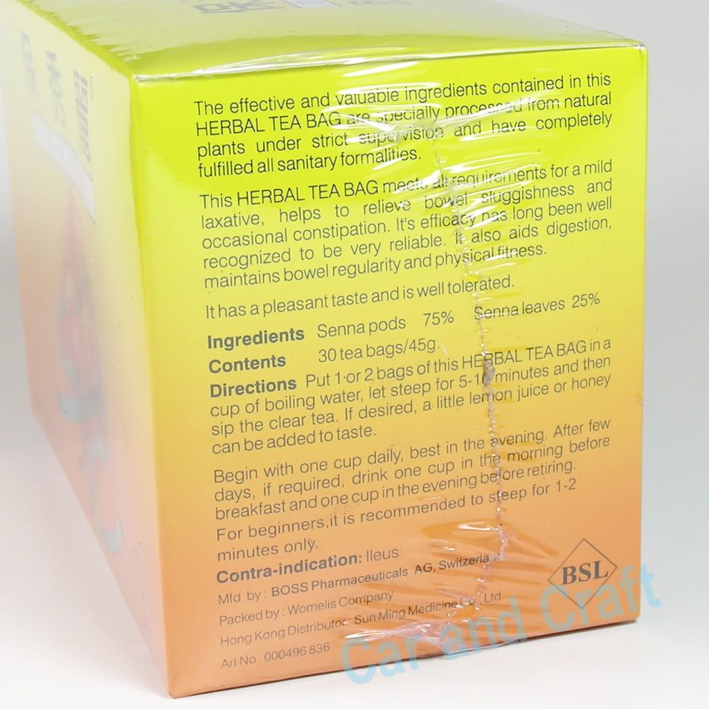 Bioslim Tea Bio Slim Mild Laxative Herbal Tea Bags 30's 保秀麗 窈窕 茶 葉