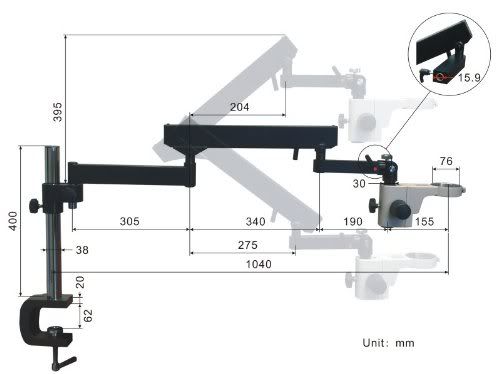 AF02 Articulating Arm on Post Clamp