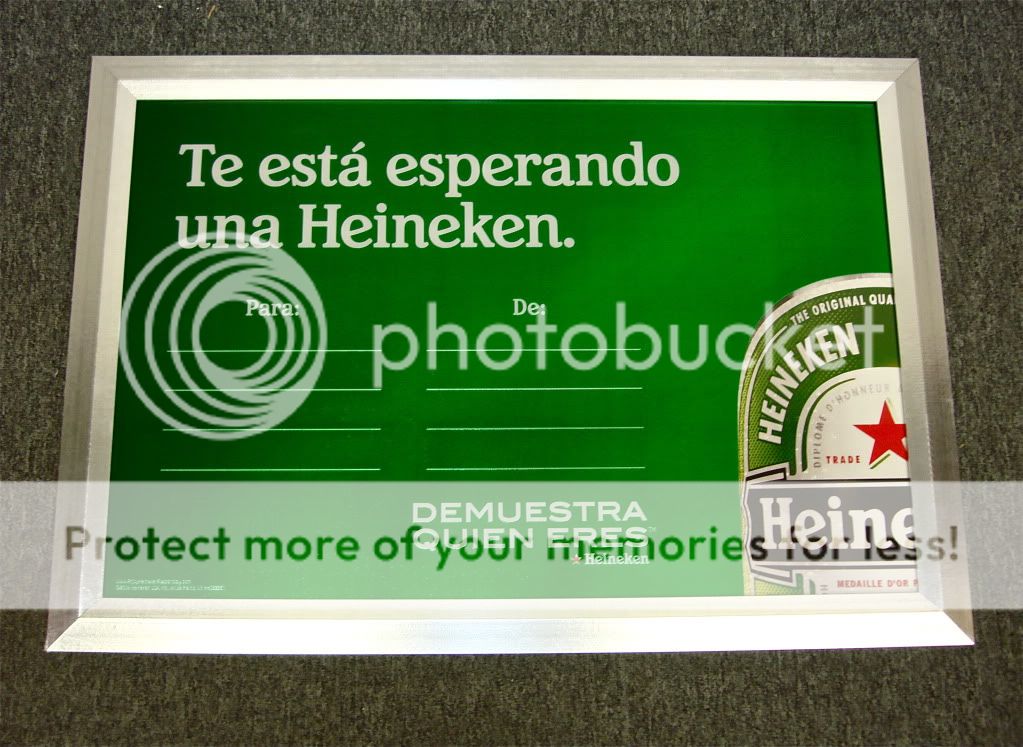 Collectible Large Heineken Beer Logo Bar Mirror  