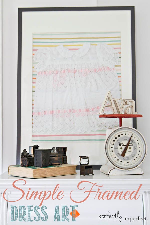 Simple Framed Dress Art | perfectly imperfect