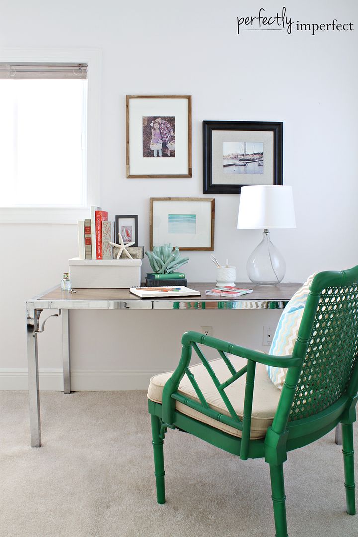 coastal bedroom desk & writing space | perfectly imperfect