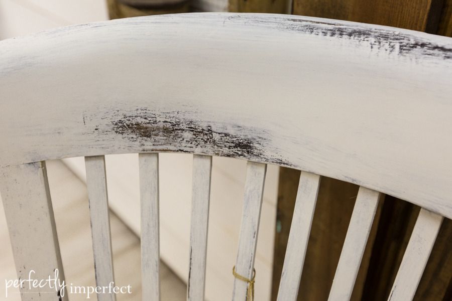 Perfectly Imperfect | Antique Desk Chair Makeover | Miss Mustard Seed Milk Paint | Ironstone