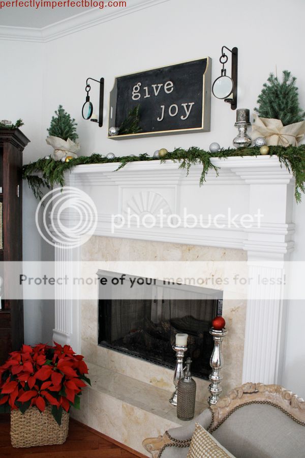 christmas mantel decorations at perfectly imperfect