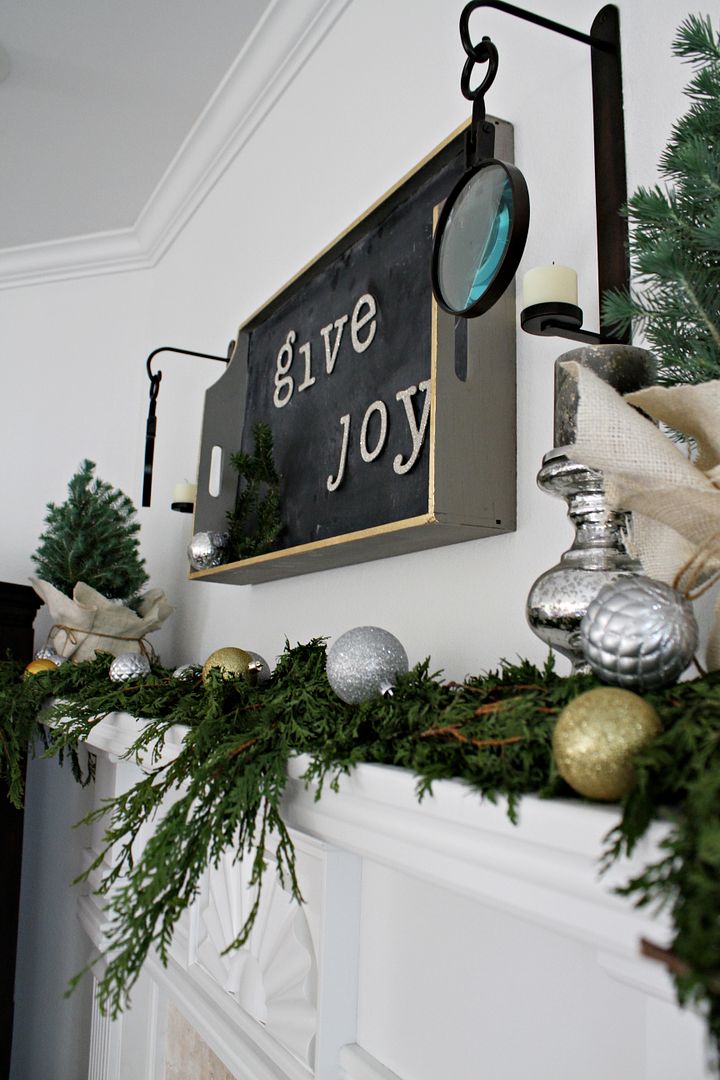 christmas mantel decorations at perfectly imperfect