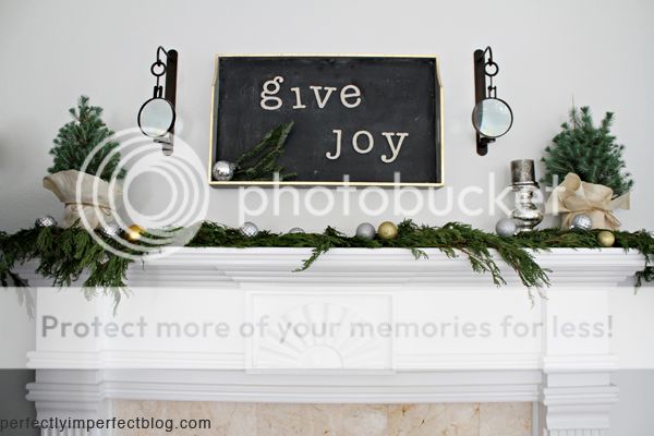 christmas mantel decorations at perfectly imperfect