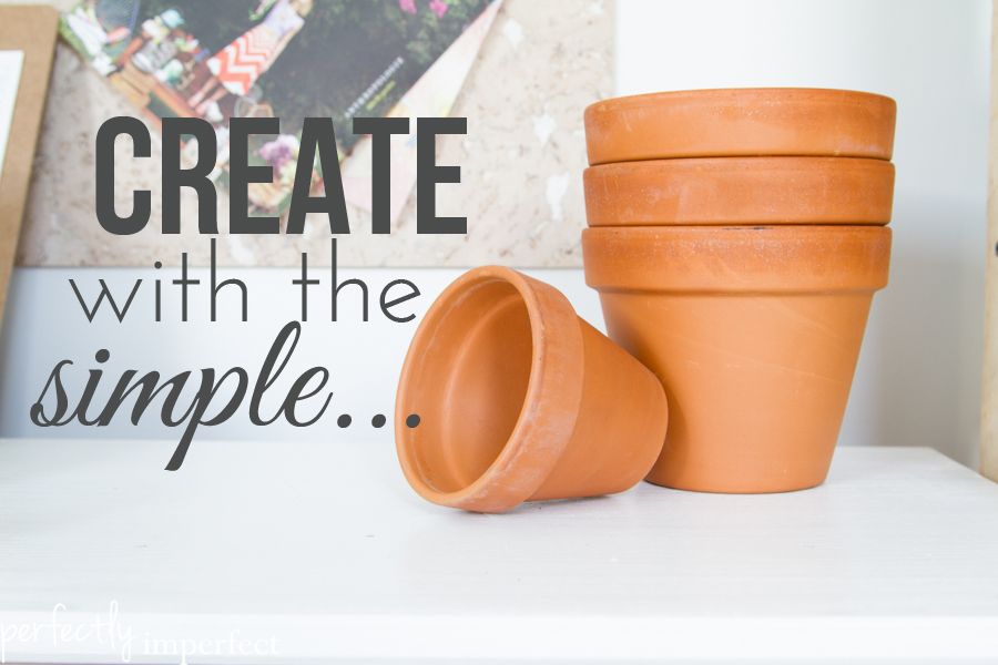 Simple DIY Gold Leaf Clay Pots | perfectly imperfect