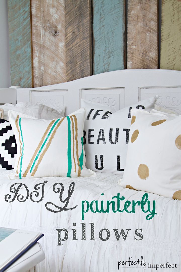 DIY Painterly Pillows | perfectly imperfect