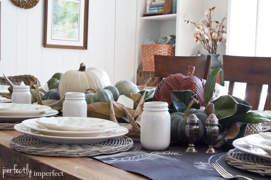 Simple Fall Tablescape | perfectly imperfect