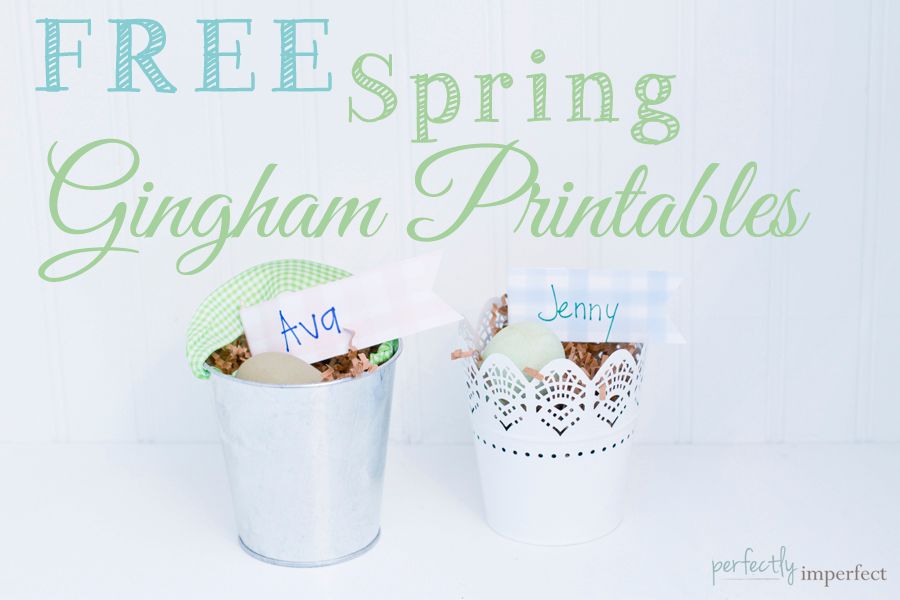 Free Spring Gingham Printables | perfectly imperfect