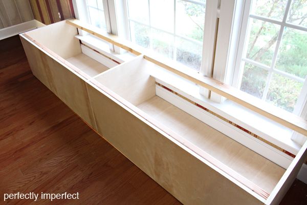 first steps of building a window seat