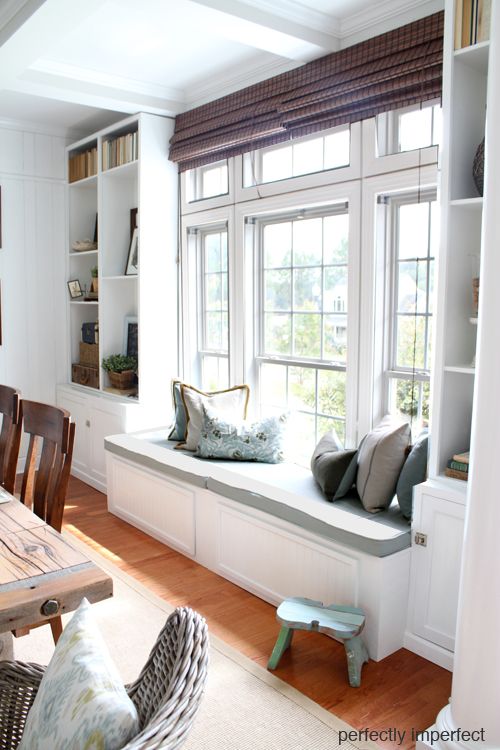 how to build a window bench seat around a window