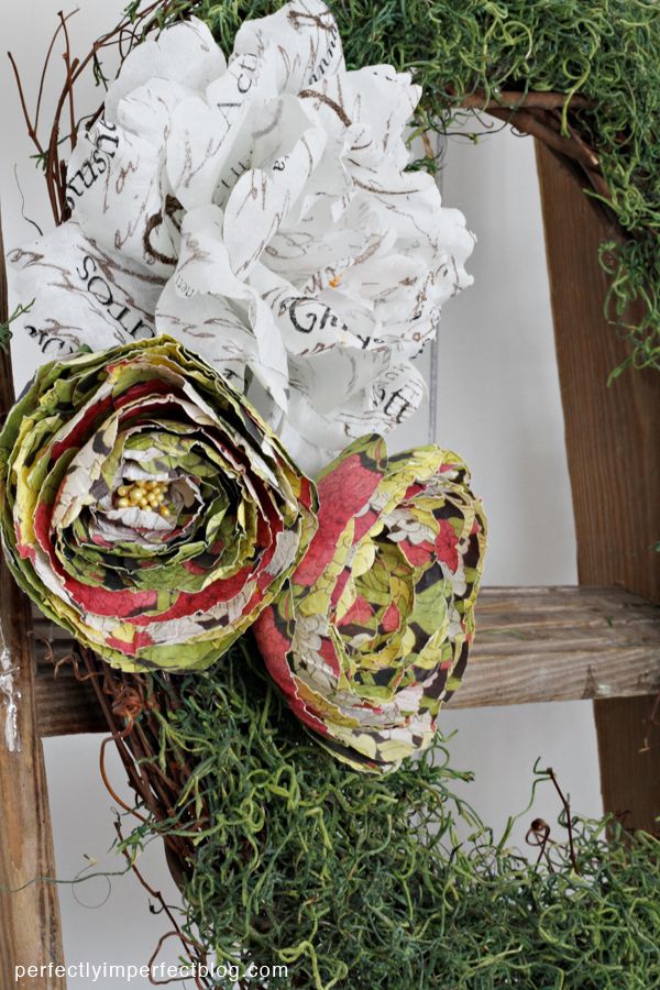 semi-handmade spring wreath at perfectly imperfect