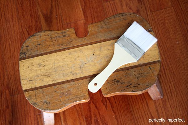 antique wooden stool makeover