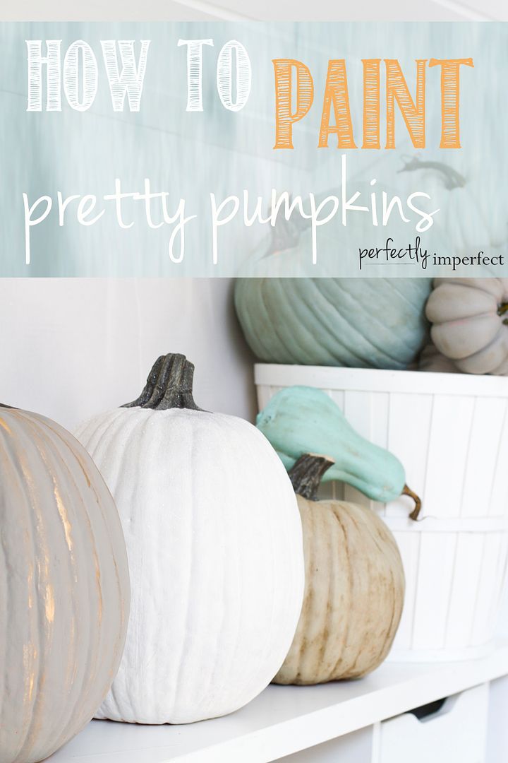 Fall Crafts: How to Paint Pretty Pumpkins | perfectly imperfect
