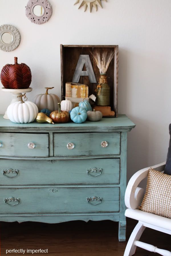 Painting Artificial Pumpkins with Chalk Paint | Perfectly Imperfect