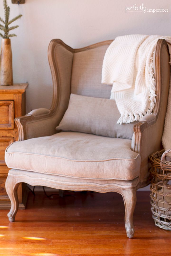 the linen wingback with nailhead trim | perfectly imperfect