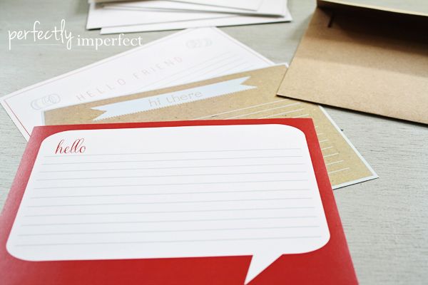 free printable notecards | perfectly imperfect