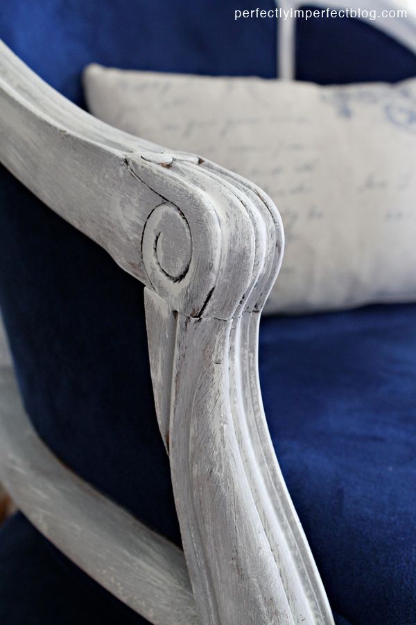 chalk paint transforms a french chair at perfectly imperfect
