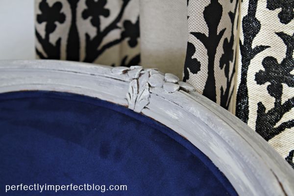 chalk paint transforms a french chair at perfectly imperfect