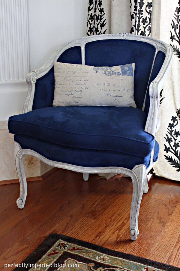 chalk paint transforms a french chair at perfectly imperfect