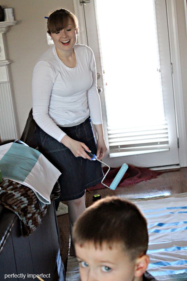 how to paint your own striped curtains with chalk paint.