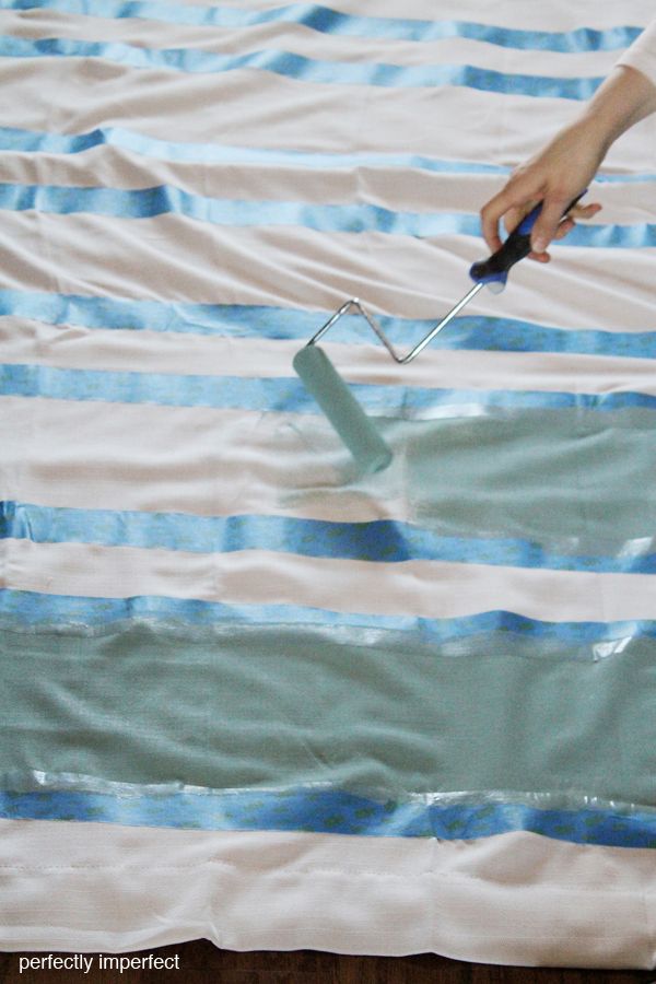 how to paint your own striped curtains with chalk paint.