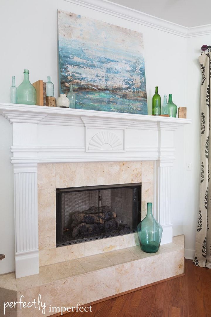 Spring Decorating | Living Room | Mantel | Perfectly Imperfect