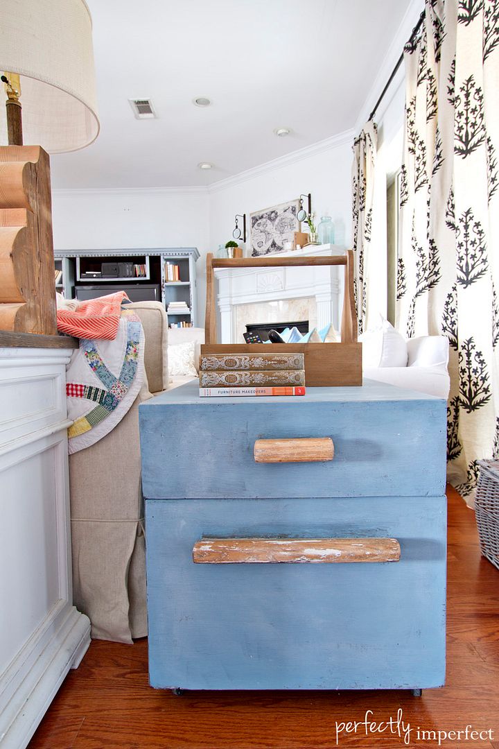 Trunk Side Table Makeover | perfectly imperfect