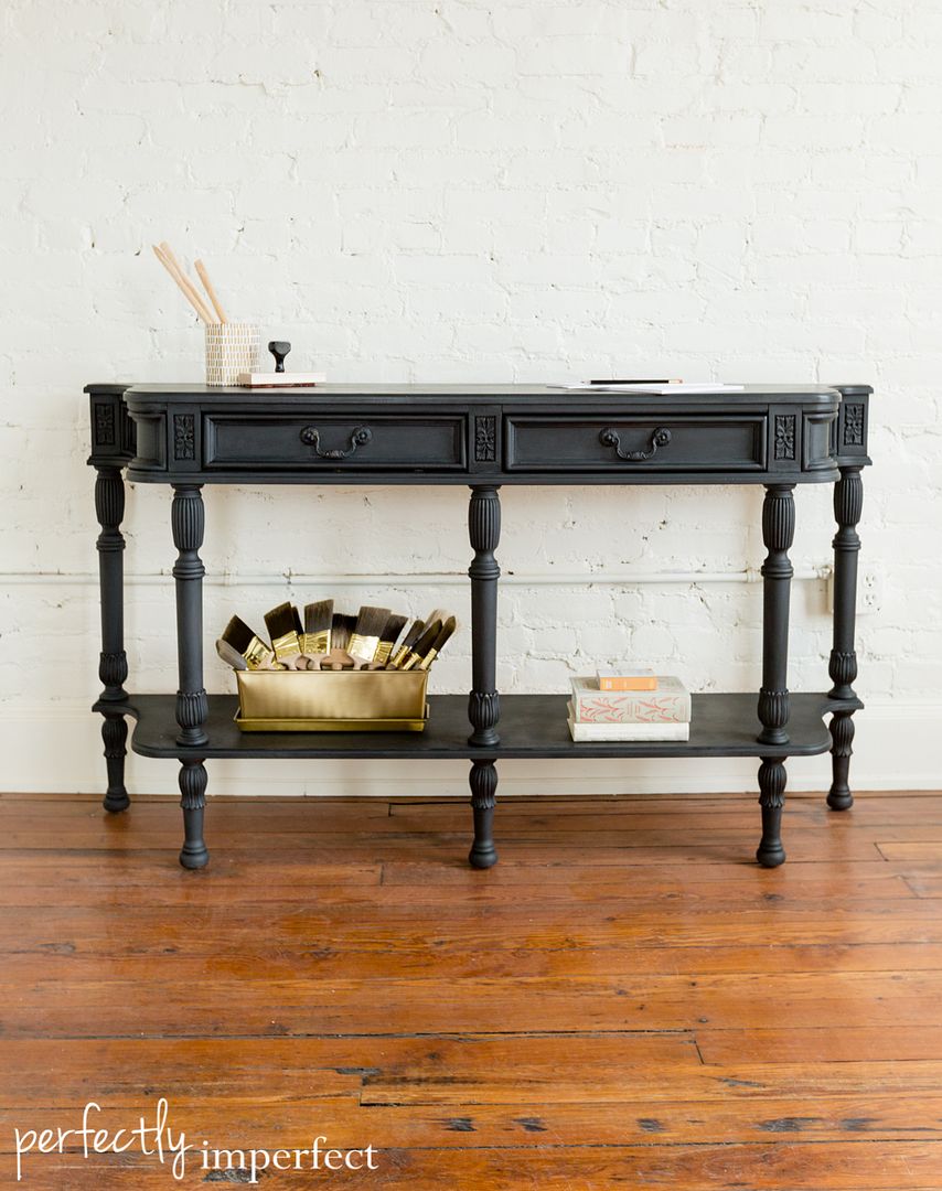 Perfectly Imperfect | Graphite Black Wax Console Makeover