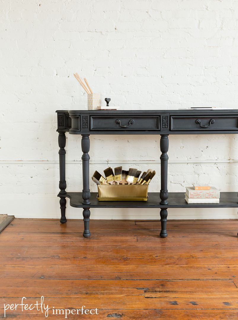 Perfectly Imperfect | Graphite Black Wax Console Makeover