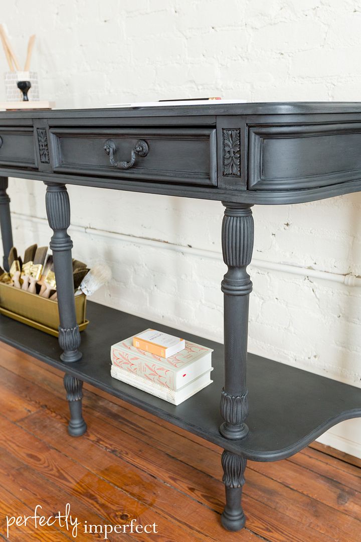 Perfectly Imperfect | Graphite Black Wax Console Makeover