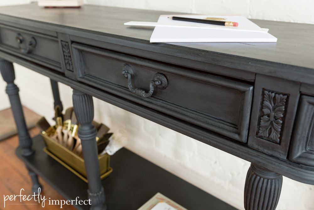 Perfectly Imperfect | Graphite Black Wax Console Makeover