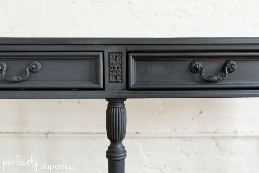 Perfectly Imperfect | Graphite Black Wax Console Makeover