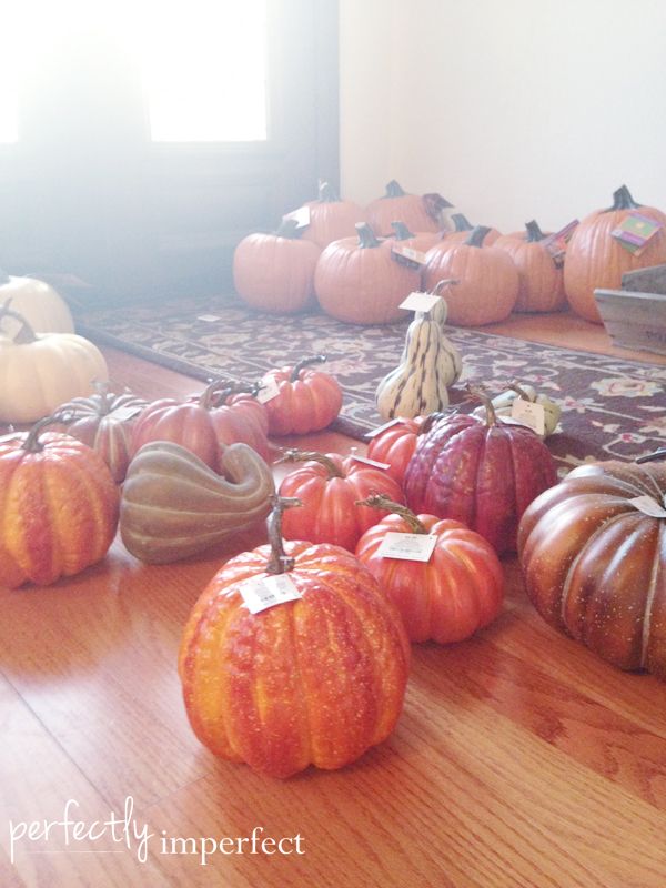 Painting Artificial Pumpkins with Chalk Paint | Perfectly Imperfect