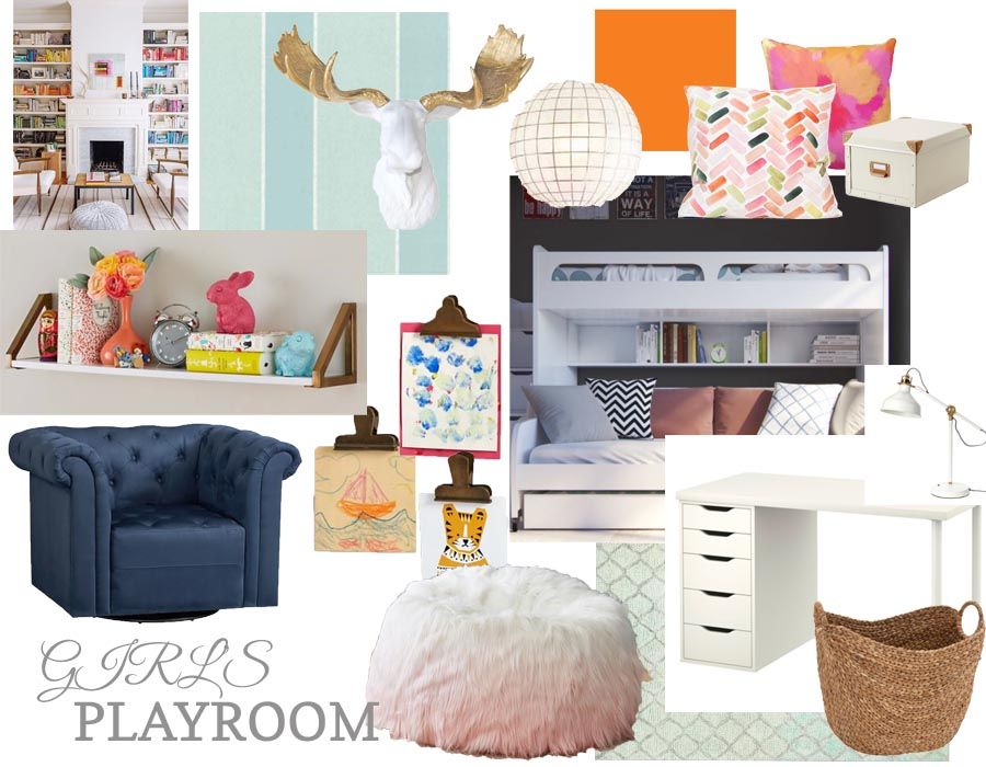 Perfectly Imperfect | Design Project | Girls Playroom | Design Board