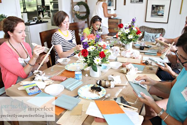learn how to paint furniture at a chalk paint workshop at perfectly imperfect