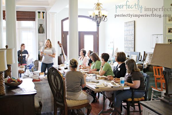 learn how to paint furniture at a Chalk Paint workshop at perfectly imperfect