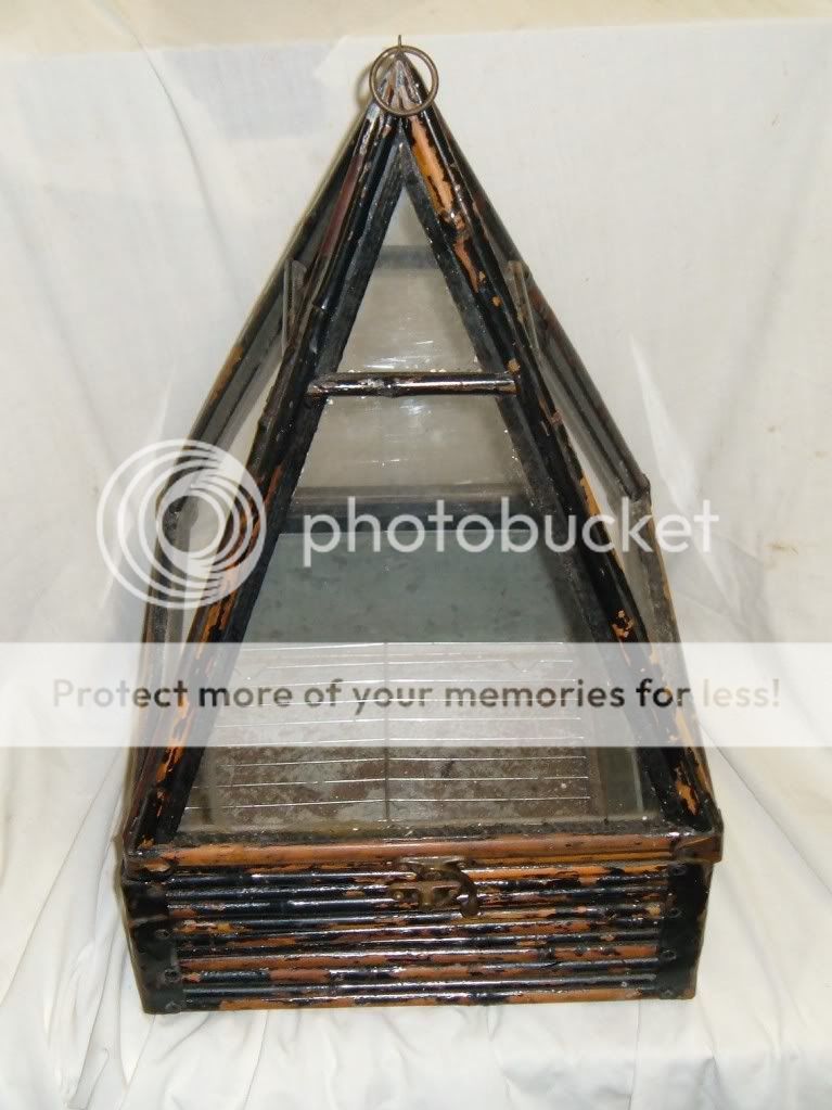 Vintage Bamboo Terrarium Pyramid  